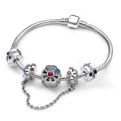 Nauja Sidabruota žavinga apyrankė moterims su krištoliniais karoliukais, kelnaitės „pasidaryk pats“ Mados prekės ženklo mielas gyvūnas, papuošalas, dovana