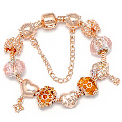 BAOPON jauns sirds un atslēgu kulons rozā zelta krāsā, smalkas rokassprādzes un rokassprādzes