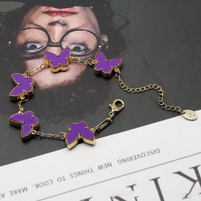 CARLIDANA prabangaus dizaino penkių lapų gėlių apyrankės didmeninė prekyba vakuuminiu paauksuotu madingu spalvingų gėlių papuošalai moterų vakarėliui