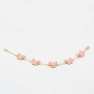 CARLIDANA prabangaus dizaino penkių lapų gėlių apyrankės didmeninė prekyba vakuuminiu paauksuotu madingu spalvingų gėlių papuošalai moterų vakarėliui