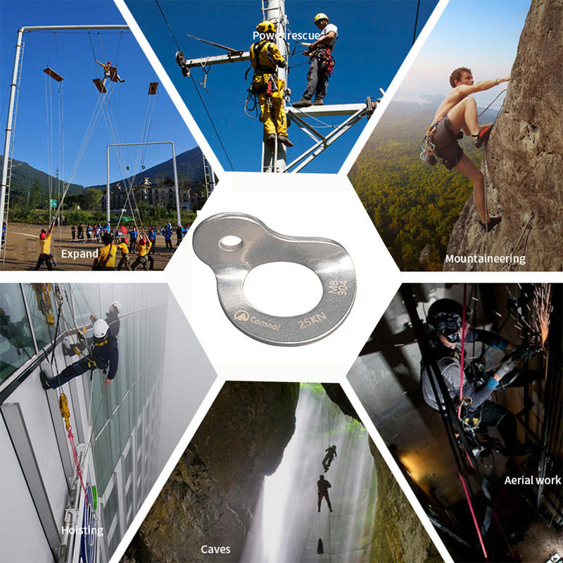 Laipiojimo uolomis inkarai Nerūdijančio plieno kabyklos varžtas Patraukimo blokas Praktiški medžiai Laipiojimo lynai Išgyvenimo įrankiai žygiams M8