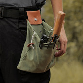 Āra barības maiss Ādas Bushcraft soma Dārzeņu raža Dārzs Augļu novākšana Viduklis Instrumenti Glabāšana Piekarināms maisiņš Kempings