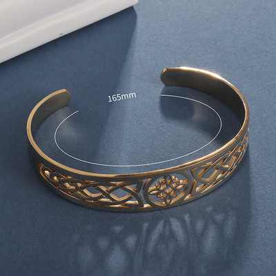 Raganas mezgla rokassprādze nerūsējošā tērauda Regulējama atvērta aproce aproce Ķeltu raganu amulets Rotaslietas Vīriešiem Sieviešu dzimšanas dienas dāvana