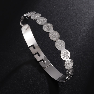 Raganas mezgla rokassprādze nerūsējošā tērauda Regulējama atvērta aproce aproce Ķeltu raganu amulets Rotaslietas Vīriešiem Sieviešu dzimšanas dienas dāvana