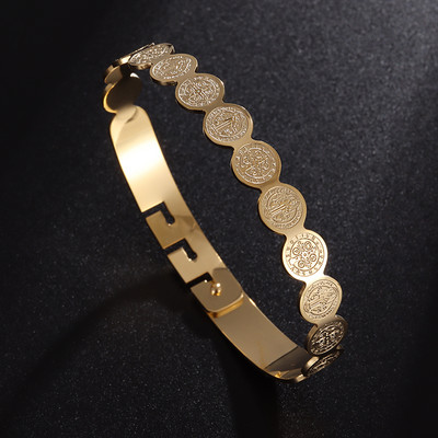 Raganas mezgla rokassprādze nerūsējošā tērauda Regulējama atvērta aproce aproce Ķeltu raganu amulets Rotaslietas Vīriešiem Sieviešu dzimšanas dienas dāvana