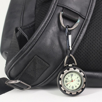 Ρολόι τσέπης Ψηφιακό ρολόι καραμπίνερ Αντιοξειδωτική αντίσταση κραδασμών Vintage κλιπ πεζοπορίας για εξωτερική αναρρίχηση σε ρολόι χαλαζία