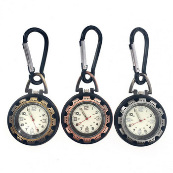 Ρολόι τσέπης Ψηφιακό ρολόι καραμπίνερ Αντιοξειδωτική αντίσταση κραδασμών Vintage κλιπ πεζοπορίας για εξωτερική αναρρίχηση σε ρολόι χαλαζία