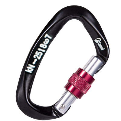25KN Professional Climbing Carabiner D Shape Mountaineering Caving Rock Safety Lock Αξεσουάρ εξοπλισμού αναρρίχησης εξωτερικού χώρου