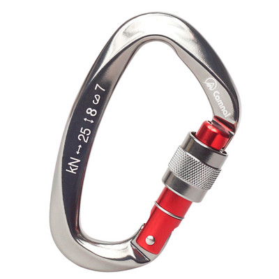 25KN Professional Climbing Carabiner D Shape Mountaineering Caving Rock Safety Lock Αξεσουάρ εξοπλισμού αναρρίχησης εξωτερικού χώρου