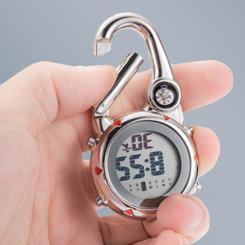 Digital Carabiner Clip Watches Sport Hook Clock Hospital Gift Ηλεκτρονικό φωτεινό πολλαπλών λειτουργιών FOB ρολόι νοσοκόμων Outdoor Fashion