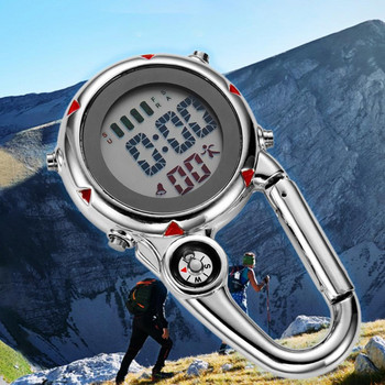 Digital Carabiner Clip Watches Sport Hook Clock Hospital Gift Ηλεκτρονικό φωτεινό πολλαπλών λειτουργιών FOB ρολόι νοσοκόμων Outdoor Fashion