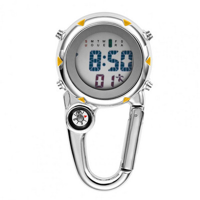 Skaitmeniniai karabininiai laikrodiai, sportiniai kabliukai, ligoninės dovanos elektroninis šviečiantis daugiafunkcis FOB slaugytojo laikrodis lauko mada