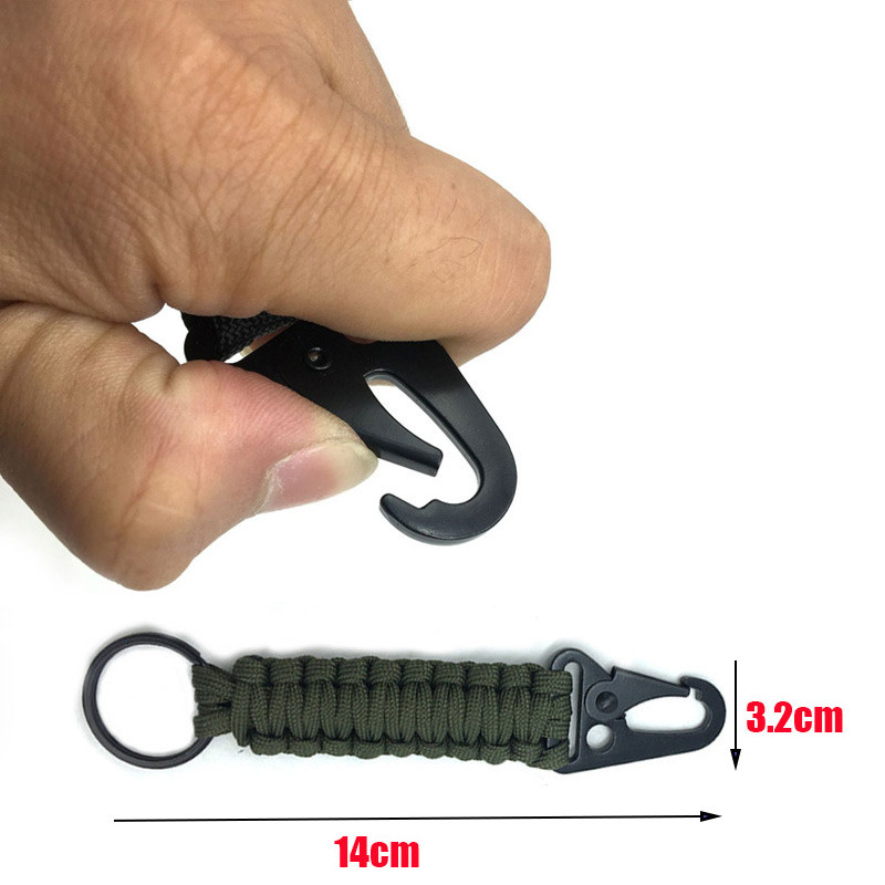 Taktikai akasztócsat nejlon heveder övcsat kültéri hegymászó kempingeszközök vészhelyzeti paracord tartozékok karabiner kulcstartó