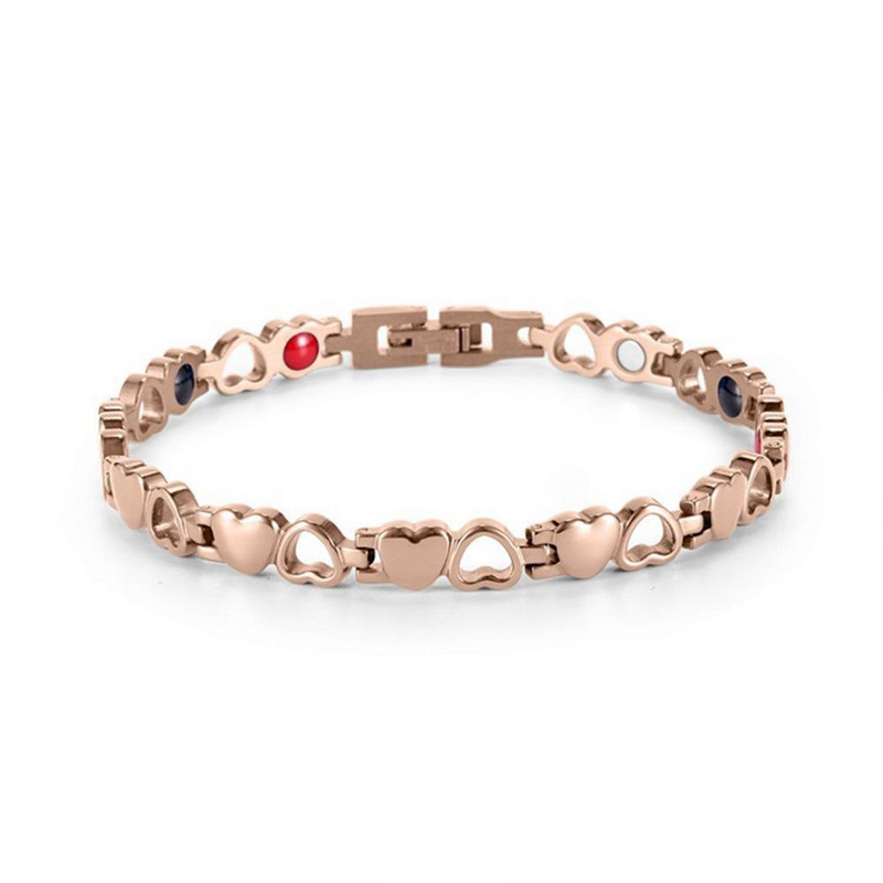 1 tk Magnetic Health Käevõru Terasest ketilüli südamekujulised Paarid Käevõrud Naistele Meeste keerutatud randmepaelad Ehted