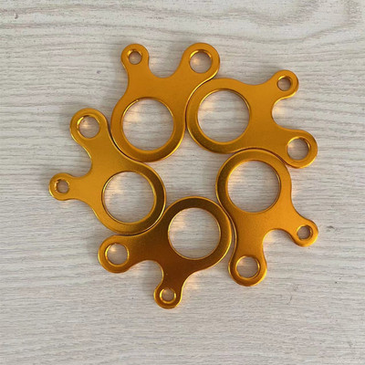 5 vnt. greito mazgo palapinės vėjo lyno sagtis 3 skylių neslystantis kempingas Tvirtinimo kabliukas Vėjo lyno sagtys laipiojimo priedai