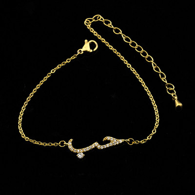 Cubic cirkónia ékszerek arab szerelem karkötő női iszlám kristály barátság karkötők nőknek Pulseras Hombre BFF ajándékok