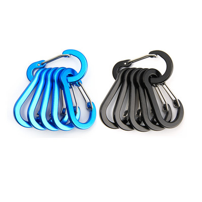 6/12gab Mini karabīnes atslēgu piekariņi āra kempingi pārgājieni kāpšanas piederumi pavasara sprādzes āķa piekariņi atslēgu piekariņi makšķerēšanas rīki