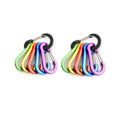 6/12gab Mini karabīnes atslēgu piekariņi āra kempingi pārgājieni kāpšanas piederumi pavasara sprādzes āķa piekariņi atslēgu piekariņi makšķerēšanas rīki