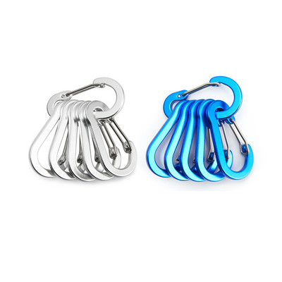 6/12gab Mini karabīnes atslēgu piekariņi āra kempingi pārgājieni kāpšanas piederumi pavasara sprādzes āķa piekariņi atslēgu piekariņi makšķerēšanas rīki