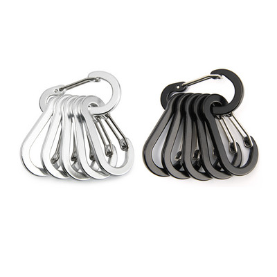 6/12gab Mini karabīnes atslēgu piekariņi āra kempingi pārgājieni kāpšanas piederumi pavasara sprādzes āķa piekariņi atslēgu piekariņi makšķerēšanas rīki