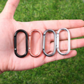 20 vnt karabinas ovalus aliuminio lydinio saugos sagtis raktų pakabukas laipiojimo mygtukas karabinas kempingo žygio kabliukas lauko sporto įrankiai