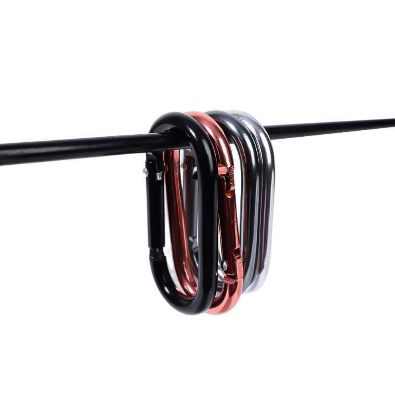 20 vnt karabinas ovalus aliuminio lydinio saugos sagtis raktų pakabukas laipiojimo mygtukas karabinas kempingo žygio kabliukas lauko sporto įrankiai