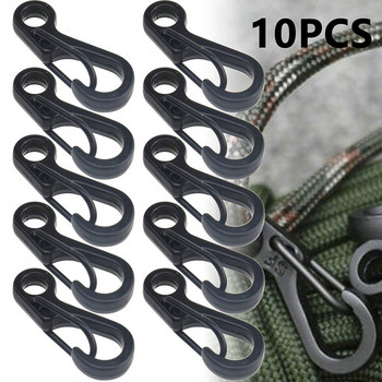 10 τμχ Εξοπλισμός κάμπινγκ Survival EDC Paracord Carabiner Snap SF Spring Clip Σακίδιο πλάτης με γάντζο πεζοπορίας Κιτ τακτικής πόρπης για κατασκήνωση