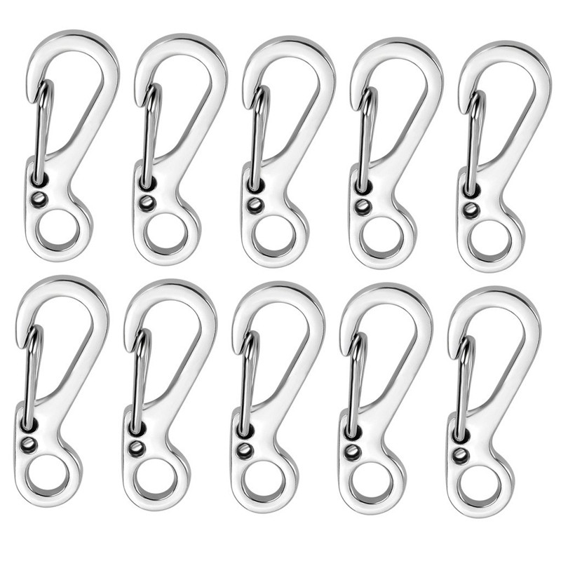 10 τμχ Εξοπλισμός κάμπινγκ Survival EDC Paracord Carabiner Snap SF Spring Clip Σακίδιο πλάτης με γάντζο πεζοπορίας Κιτ τακτικής πόρπης για κατασκήνωση
