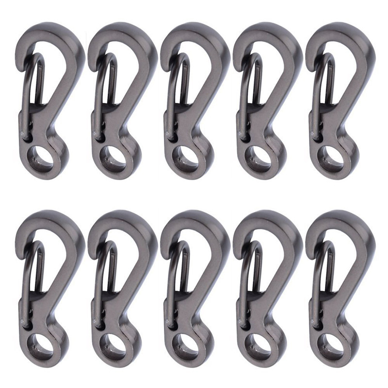 10 τμχ Εξοπλισμός κάμπινγκ Survival EDC Paracord Carabiner Snap SF Spring Clip Σακίδιο πλάτης με γάντζο πεζοπορίας Κιτ τακτικής πόρπης για κατασκήνωση