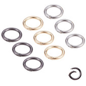 6 vnt / partijos metalinis O žiedas, spyruokliniai užsegimai, atidaromi apvalūs karabininiai krepšiai, užsegami segtukai, kabliukas, raktų pakabukas, raktų pakabukas, sagtys, jungtis, 3 spalvos