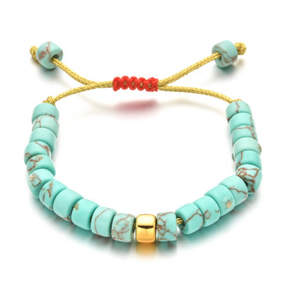 ZMZY természetes kő karkötő üveg nagy lyuk barkács Ametiszt türkizek kristály karkötő férfiaknak női ékszer ajándék gyógyító jóga