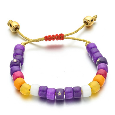 ZMZY természetes kő karkötő üveg nagy lyuk barkács Ametiszt türkizek kristály karkötő férfiaknak női ékszer ajándék gyógyító jóga