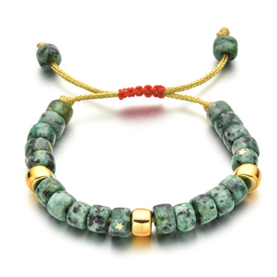 ZMZY természetes kő karkötő üveg nagy lyuk barkács Ametiszt türkizek kristály karkötő férfiaknak női ékszer ajándék gyógyító jóga