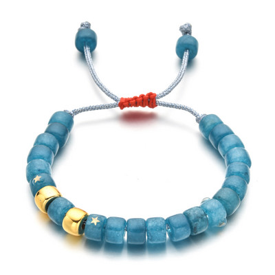 ZMZY természetes kő karkötő üveg nagy lyuk barkács Ametiszt türkizek kristály karkötő férfiaknak női ékszer ajándék gyógyító jóga