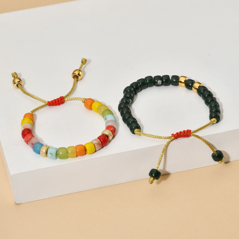 ZMZY természetes kő karkötő üveg nagy lyuk barkács Ametiszt türkizek kristály karkötő férfiaknak női ékszer ajándék gyógyító jóga