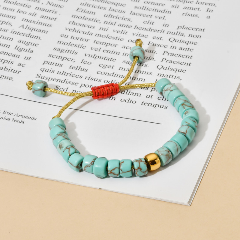 ZMZY természetes kő karkötő üveg nagy lyuk barkács Ametiszt türkizek kristály karkötő férfiaknak női ékszer ajándék gyógyító jóga