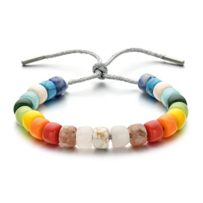 ZMZY natūralaus akmens karoliukų apyrankės vyrams Moterims Reguliuojamos apyrankės Vaivorykštės karoliukai „Pasidaryk pats“ papuošalai „Boho“ naujo dizaino dovanos