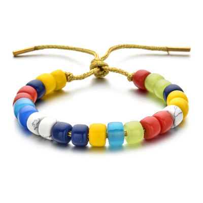 ZMZY natūralaus akmens karoliukų apyrankės vyrams Moterims Reguliuojamos apyrankės Vaivorykštės karoliukai „Pasidaryk pats“ papuošalai „Boho“ naujo dizaino dovanos