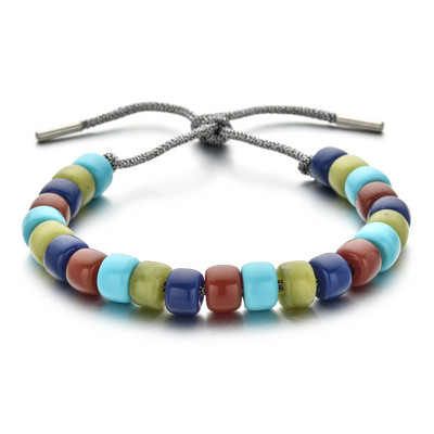 ZMZY natūralaus akmens karoliukų apyrankės vyrams Moterims Reguliuojamos apyrankės Vaivorykštės karoliukai „Pasidaryk pats“ papuošalai „Boho“ naujo dizaino dovanos