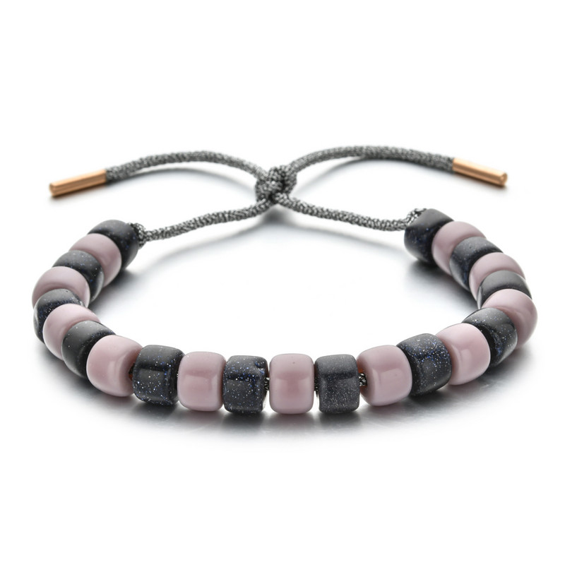 ZMZY natūralaus akmens karoliukų apyrankės vyrams Moterims Reguliuojamos apyrankės Vaivorykštės karoliukai „Pasidaryk pats“ papuošalai „Boho“ naujo dizaino dovanos