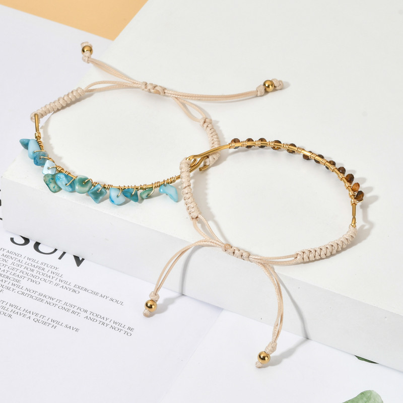 ZMZY Luxus Boho színes kis gyöngyök kő kristály gyöngy karkötők nőknek kézzel készített barkács ékszerek bohém divat ajándékok