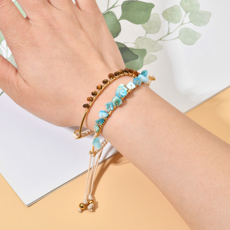 ZMZY Luxus Boho színes kis gyöngyök kő kristály gyöngy karkötők nőknek kézzel készített barkács ékszerek bohém divat ajándékok