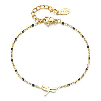 ZMZY Cute Cartoon Dainty Dragonfly Charm Beads Βραχιόλια από ανοξείδωτο ατσάλι για γυναίκες Αξεσουάρ χονδρικής