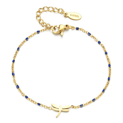 ZMZY Cute Cartoon Dainty Dragonfly Charm Beads Βραχιόλια από ανοξείδωτο ατσάλι για γυναίκες Αξεσουάρ χονδρικής