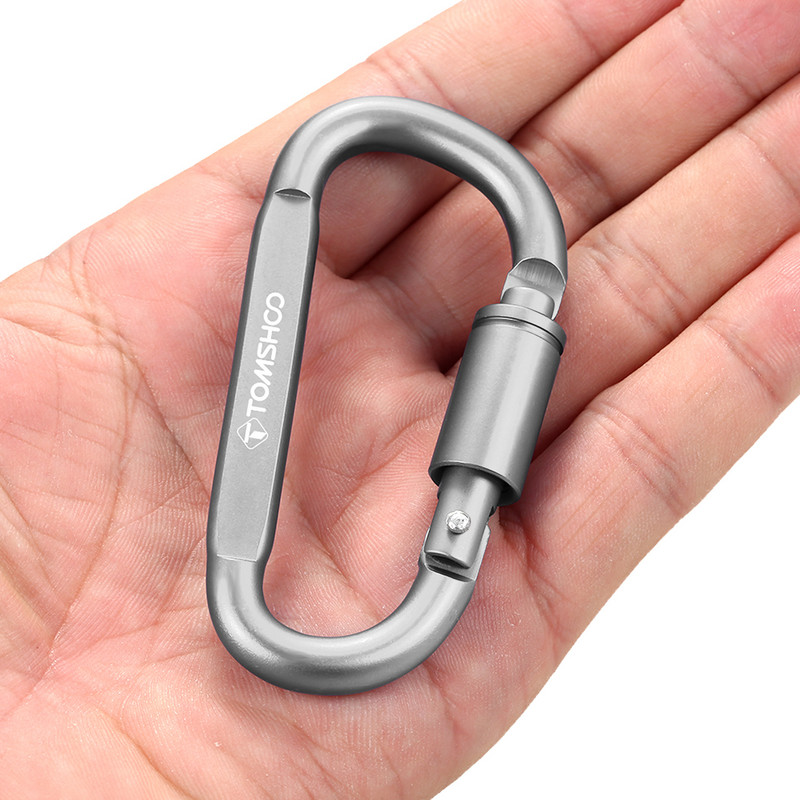 TOMSHOO 9 vnt. karabinų kelioninis rinkinys Stovyklavietės įrangos lydinio aliuminio išgyvenimo reikmenys stovyklos alpinizmo kabliukas lauko karabinas