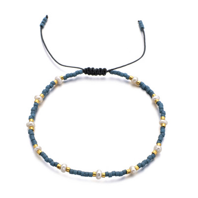 ZMZY maži netaisyklingi perlų krištoliniai karoliukai žavinga apyrankė plono stiklo rankų darbo pynimo styginiais apyrankės apyrankės moterims, reguliuojamos