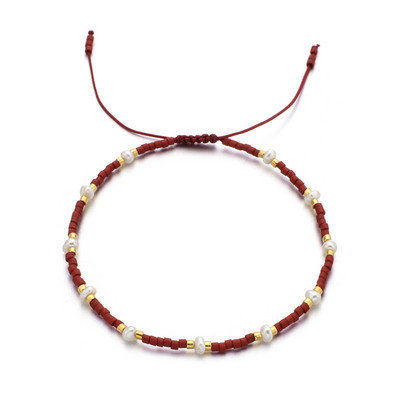 ZMZY maži netaisyklingi perlų krištoliniai karoliukai žavinga apyrankė plono stiklo rankų darbo pynimo styginiais apyrankės apyrankės moterims, reguliuojamos