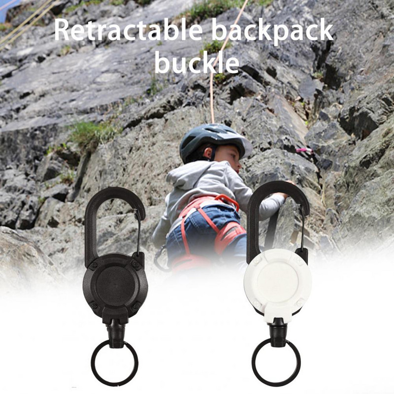 Karabino segtukas Praktiškas tempiamas labai elastingas raktų pakabuko sagties karabinas, skirtas laipiojimui raktų pakabuko karabino kabliukas