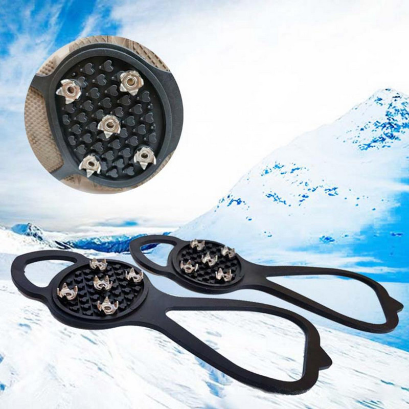 Apvalkalas Neslystantis mėšlungis 2 vnt Laipiojimo neslystantys batai Stovyklavimo alpinizmo įrankis Kelionių įranga Žieminiai batai