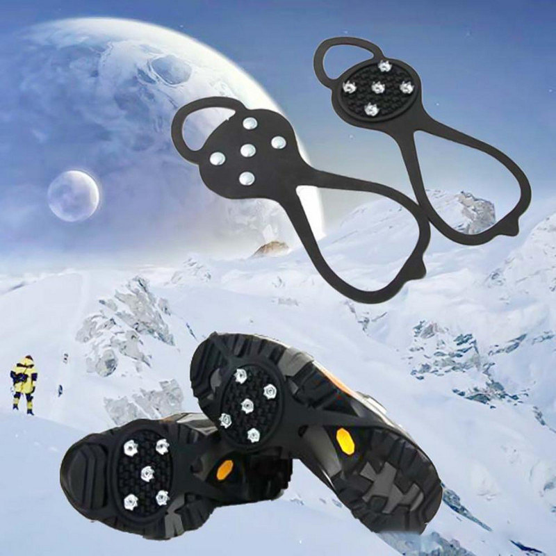 Apvalkalas Neslystantis mėšlungis 2 vnt Laipiojimo neslystantys batai Stovyklavimo alpinizmo įrankis Kelionių įranga Žieminiai batai